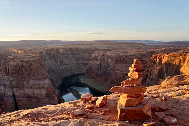 A Cairn on the desert above the Colorado river.