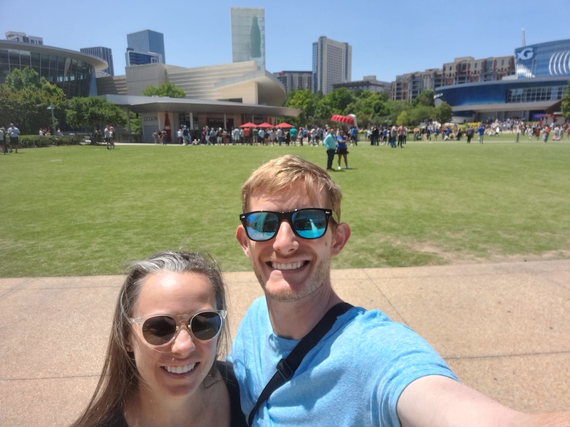 Emily and I taking a selfie in Atlanta