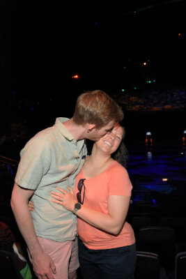 A photo of me and Emily before a Cirque du Soleil show. Proof she does enjoy my company!