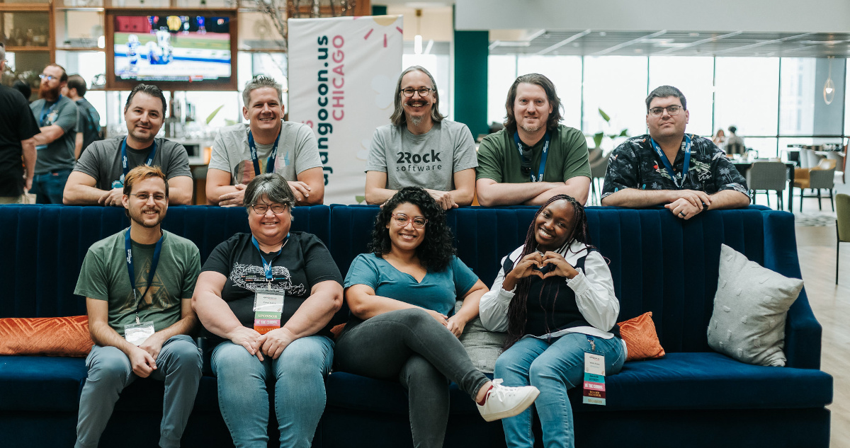 The DEFNA Board at DjangoCon US 2025. Photo by Bartek Pawlik - bartpawlik.format.com