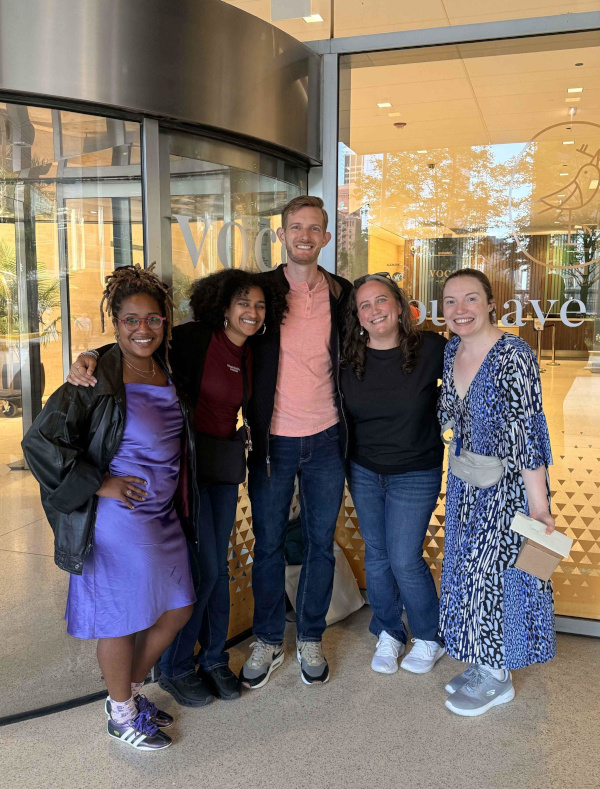 The five founders of Djangonaut Space together in a photo for the first time!